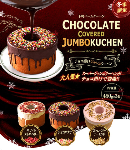 【TTS連携用】チョコがけスーパージャンボクーヘン3種セット(450g×3) A