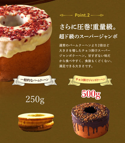 チョコがけスーパージャンボクーヘン3種セット(500g×3)